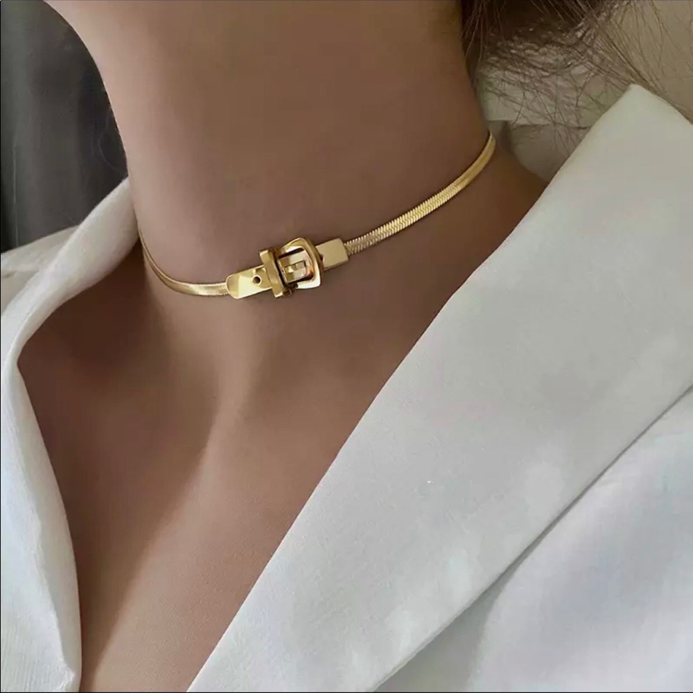 💙Trendy Gold Plated Chain Necklace - Picture 5 of 5